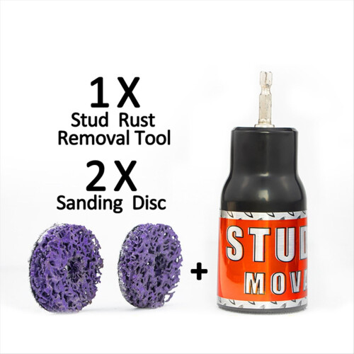 Metal Scale Remover Tool Stud Rust Removal Tool Wheel Hub Cleaner 2