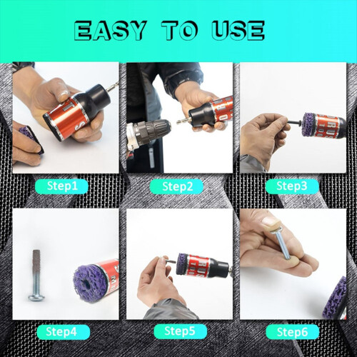 Metal Scale Remover Tool Stud Rust Removal Tool Wheel Hub Cleaner 1