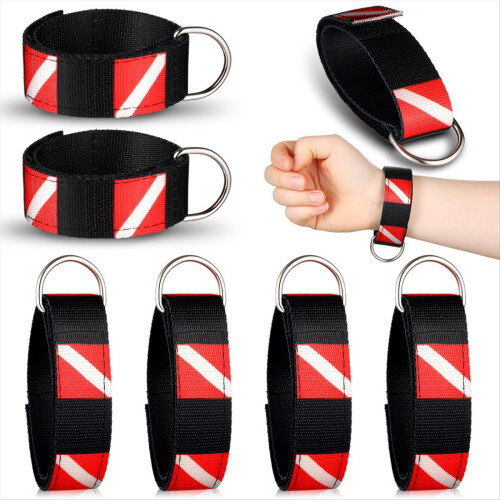 6 Pack Scuba Diving Wrist Strap Adjustable Wristband 1