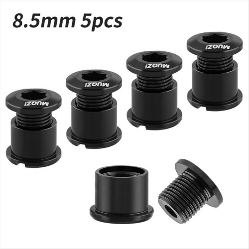 5Pcs Chainring Bolts Set 8.5mm Double Chainring Screws Black 1