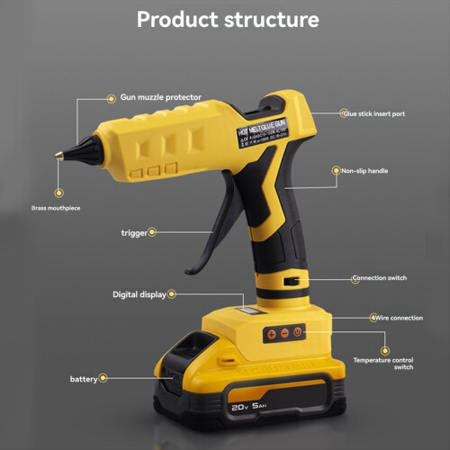 Upgraded Glue Digital Temperature Adjustable Cordless Glue 2