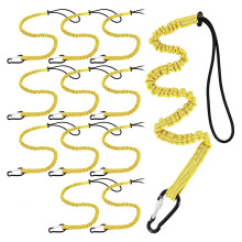 12 Pack Tool Lanyard with Single Metal Buckle and Loop End Yellow