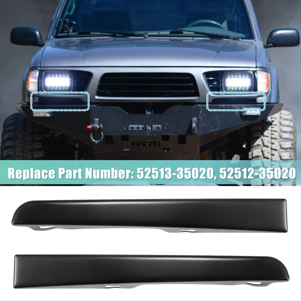 1 Pair Headlight Lower Trim Bumper Grille Fill Trim For 4852742573580