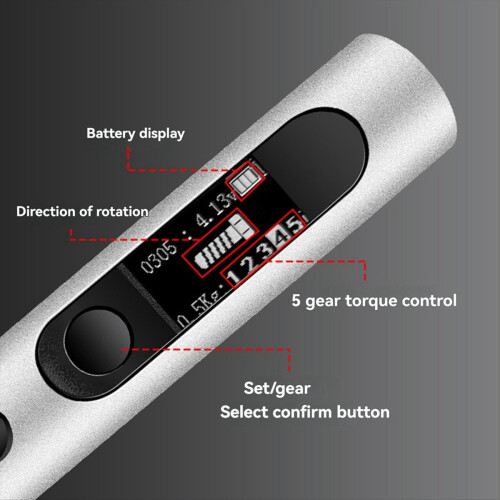 Electric Screwdriver Set with Dual Torque Adjustment Function Black 2