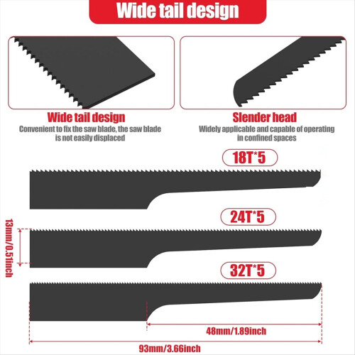 15Pcs Reciprocating Air Saw Blades Replacement, Power Cutting Tool 2