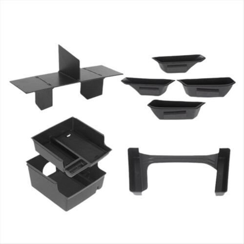 1Set Armrest Box Gear Shift Organizer Tray Front Rear Door for