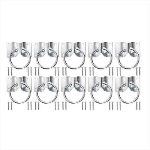 10 Pack Tie Ring for Horse,Block Tie Ring with Screws