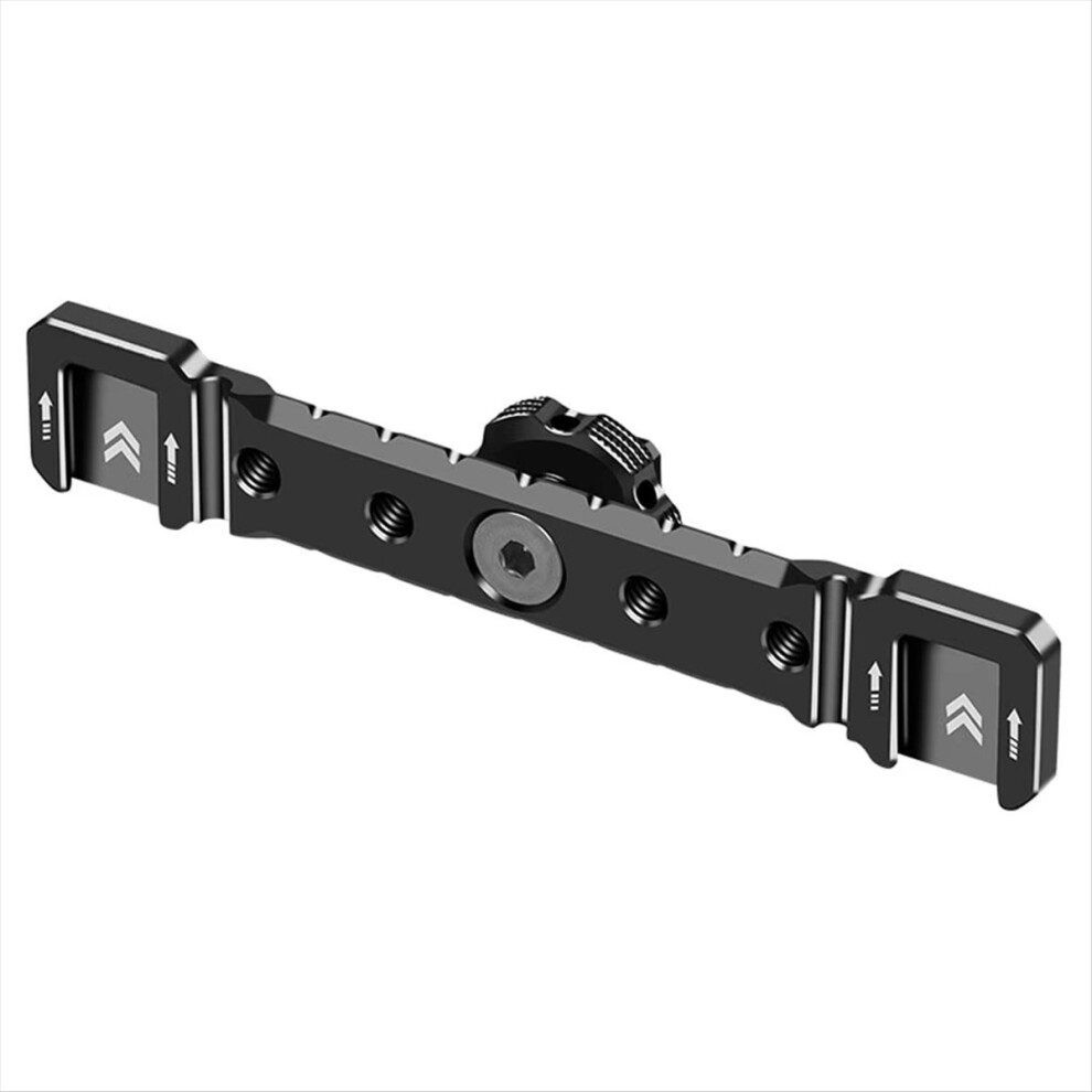 Cold Shoe Mount Bracket Dual Hot Shoe Extension Bar Plate Adapter Light 4853206544481