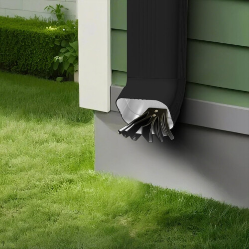 2PCS Gutter Downspout Diverter, Gutter Downspout Extensions Black 1