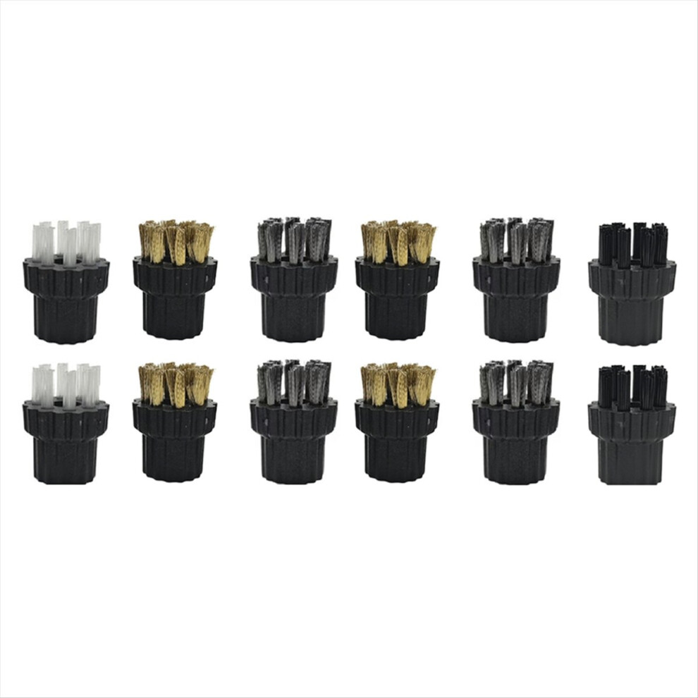 Unisex 12Pcs Steam Mop Brush Head Set, M8 Hairbrush & Copper