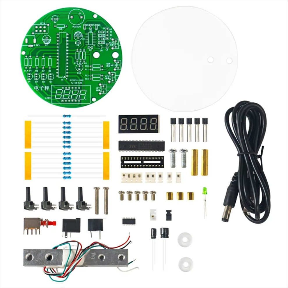 Electronic Scale Diy Kit,51 Microcontroller Soldering Practice Kit 4853206584715