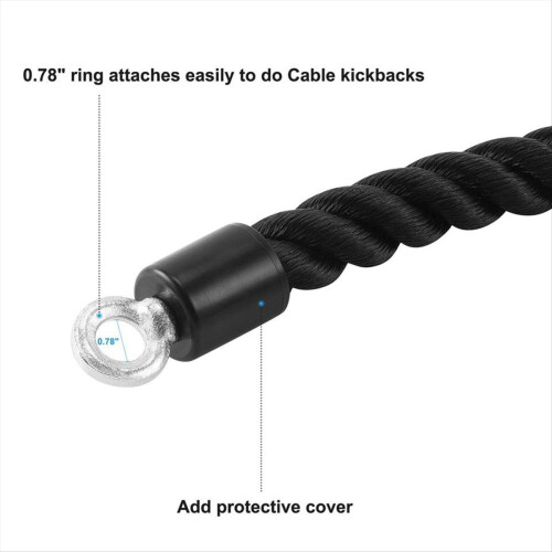 2PCS Pull Down Rope Single Grip Tricep Heavy Duty Tricep Pull Down 1