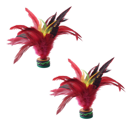 2pcs 20cm Jianzi Colorful Feathers Shuttlecock