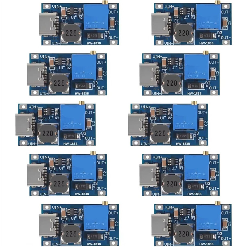 10Pcs Adjustable Step Up Module Voltage Regulator Type-C 4853206593144