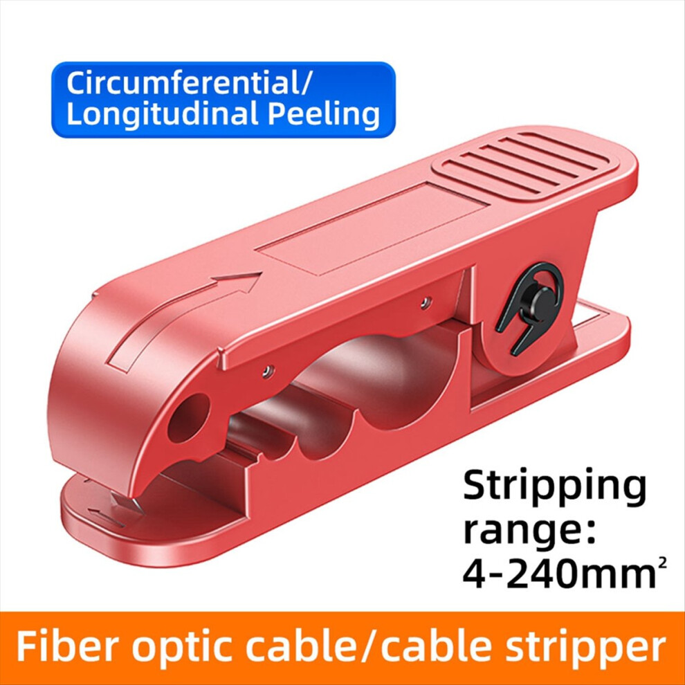 Fiber Optic Cable Cutter Ipc-240 Rotary Cutting Stripper Red 4853206535502