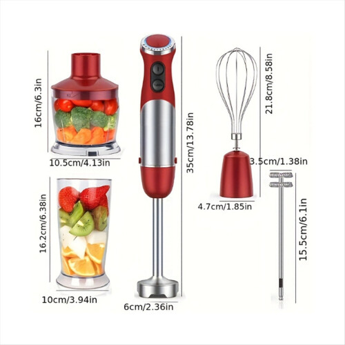 Handheld Kitchen Blender 1000W 5-in-1 Hand Blender UK Plug 1