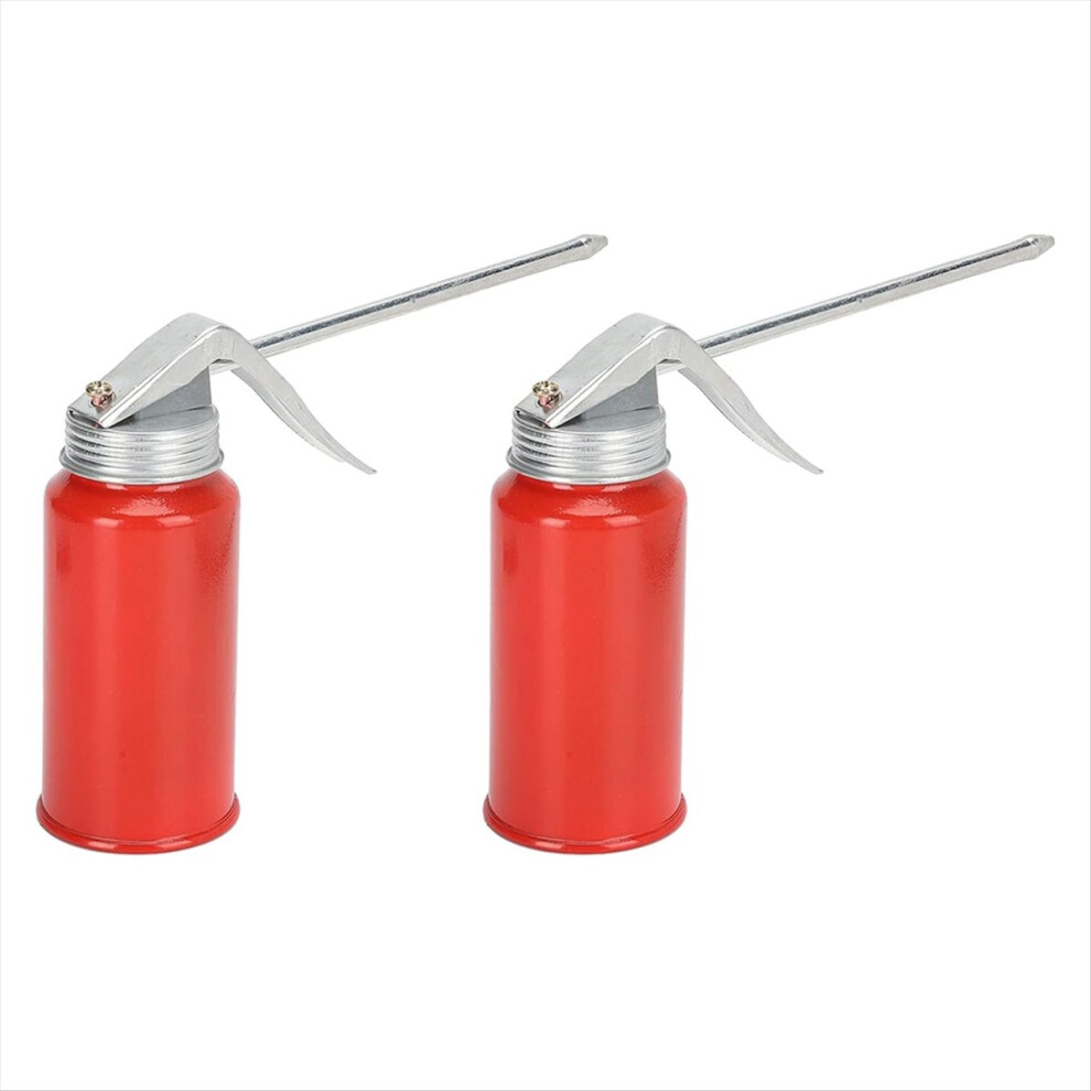 2Pcs 200Ml Portable Oil-Can Manual Pump Lubrication -Bottle Red 4853206533966