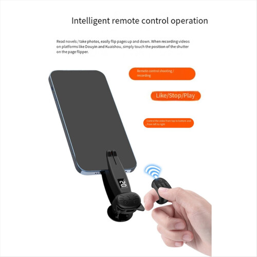 3 Set Remote Control Page Turner Auto Clicker Bluetooth 5.3 Pink 2