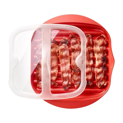 Microwavable Bacon Tray with Splash Cover with Lid 1