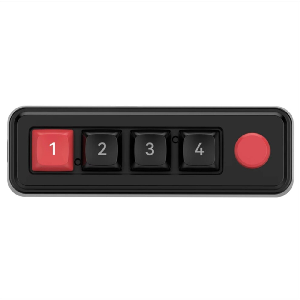 Mechanical Keyboard 4 Keys 1 Knob Macro Programming Keyboard Black 4852997620527