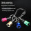 4PCS Colorful 1/4 Hexagonal Handle Bit Conversion Rod Keychain Type 4