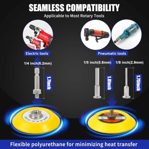 133 PCS Sanding Disc Drill Polishing Kit Sanding Attachment, 3 Inch 1