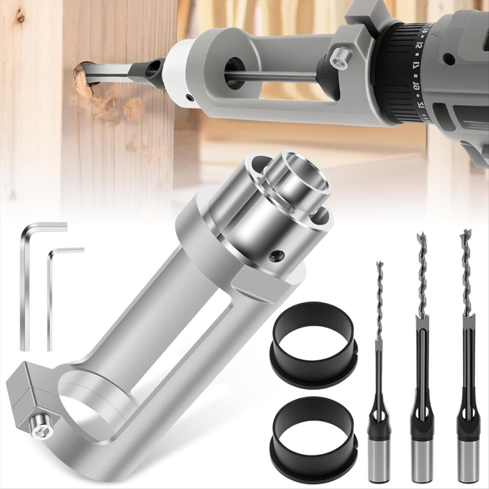 Square Hole Drill Bit Adapter With Drill Bits, Mortising Attachment 4852997685151