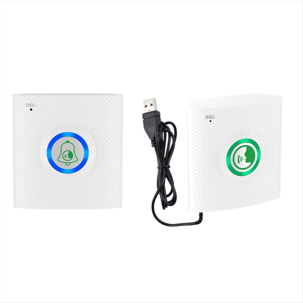 Wireless Long Distance Voice Intercom Full Duplex Door Phone White 4852997699707