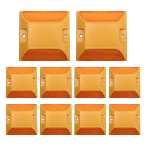 Road Reflective Marker,Double Side Reflective Pavement Marker 10 Pcs