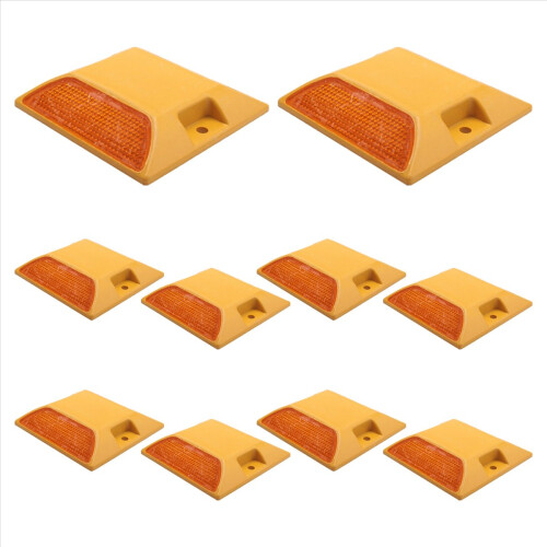 Road Reflective Marker,Double Side Reflective Pavement Marker 10 Pcs 2