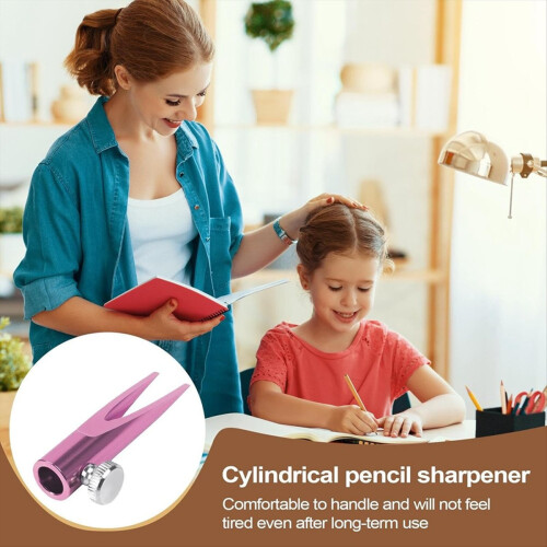 Cylindrical Pencil Sharpener Makeup -Cosmetic Pencil Sharpener Pink 1