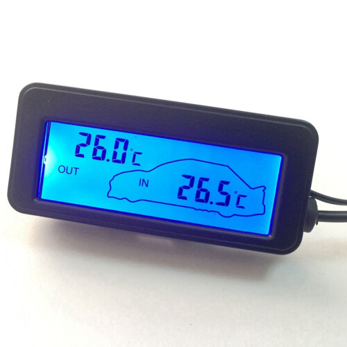 Mini Digital Car LCD Display Indoor Outdoor Thermometer 1