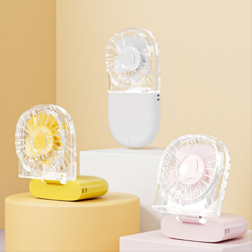 Portable USB Fans with Transparent Design with Five-Speed White 1