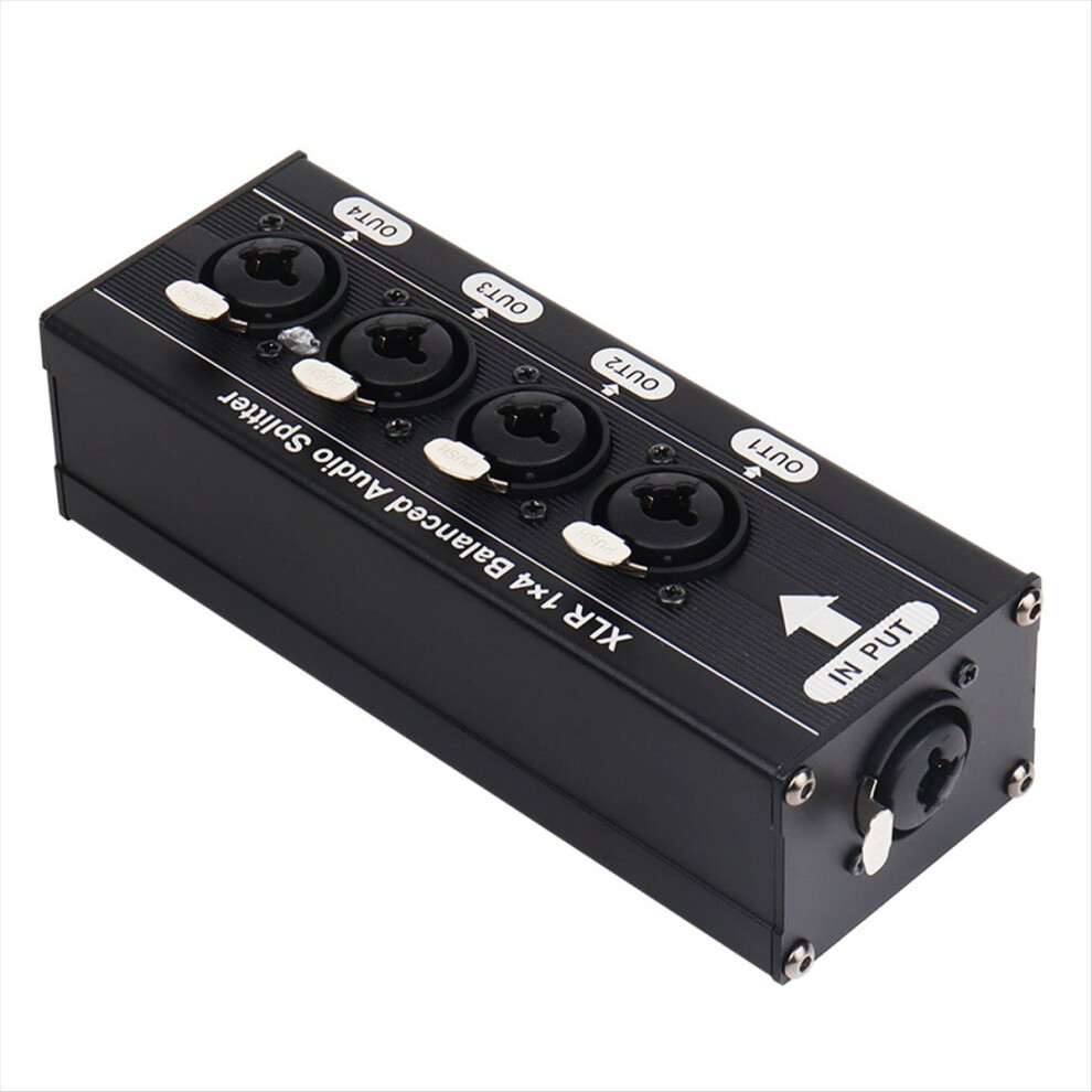 Xlr 1X4 Balanced Audio Splitter Audio Signal Splitter Box 4852997601304
