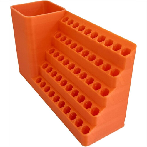 50-Hole Screwdriver Bit Holder with Power Drill Mount 1