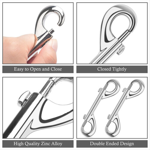 Extra Large 3.5 Inch Double Ended Bolt Snaps Hooks 110lbs Load 2