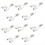 10pcs 3.5mm Headphone Jack Audio Splitter U Type Adapter White 1