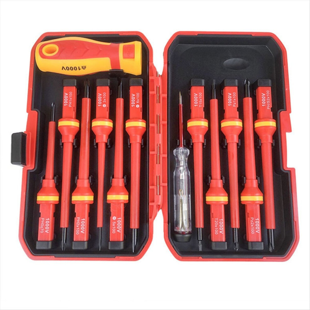 Insulated Screwdriver Set 1000V Slotted Magnetic Screw Driver Bits 4852997608426