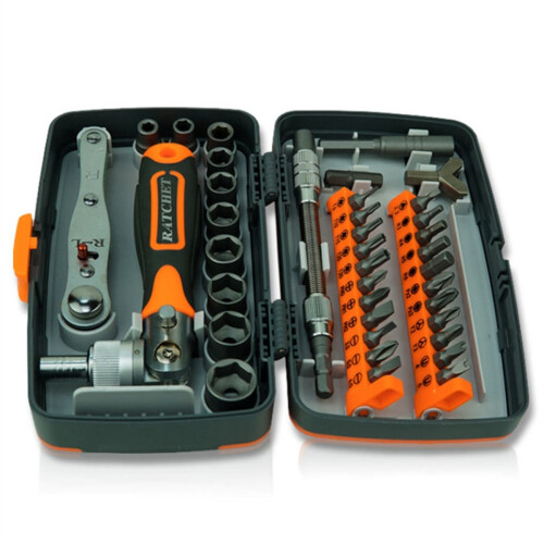 Precision Ratchet Screwdriver 38-Piece Set -V Bit with Wrench