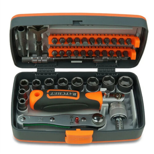Precision Ratchet Screwdriver 38-Piece Set -V Bit with Wrench 1