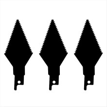 3pcs High Carbon Steel Reciprocating Saw Blades - Grout/Tile Cleaner