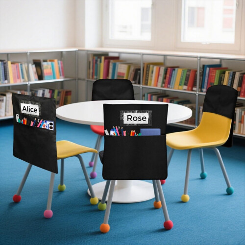 12 Pack Chair Pockets for Classrooms Seat Sacks 1