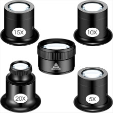 5Pcs Jewelers Loupe Monocular Magnifier with 30x36mm Lens