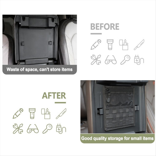 Center Console Organizer MOLLE Panel for 2015-2025 2