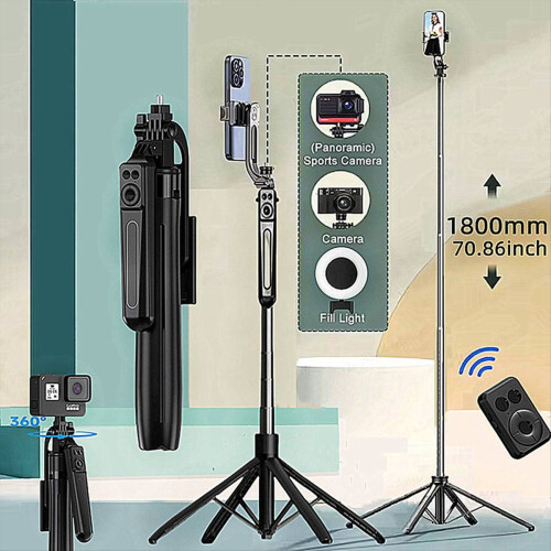Portable Camera Tripod with Bluetooth Remote Control 1