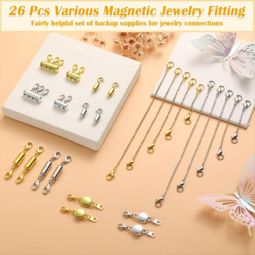 26Pc Necklace Extender Magnetic Jewelry Clasp 1