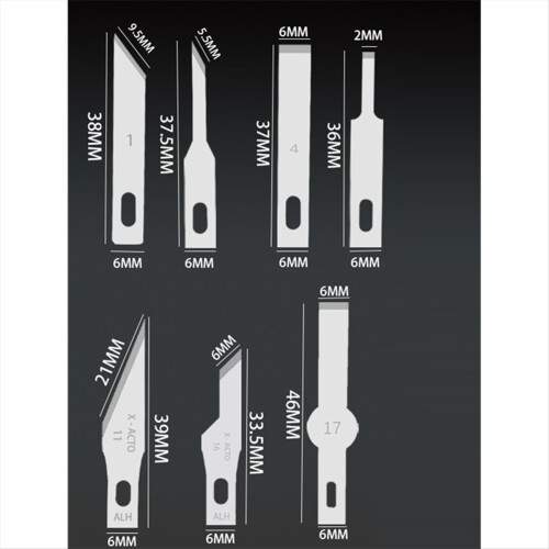 Scalpel Knife Replacement Craft Blades PCB Repair Hand Tools 1