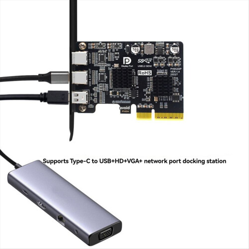USB-C PCIE Card to USB3.2 Gen2 for Win/Linux 2
