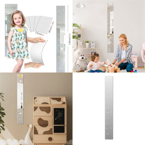 Height Measurement Wall Sticker Chart Mirror Decor Ruler 15x120cm 1
