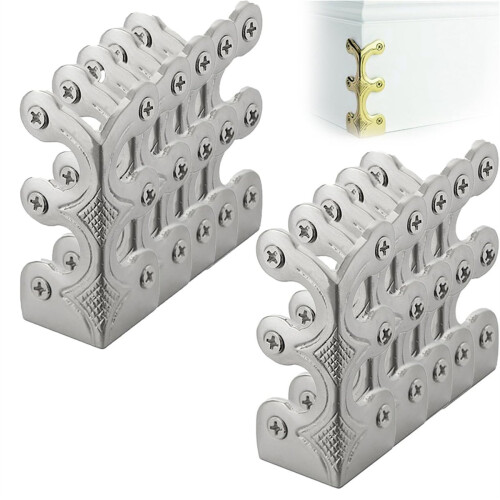10PC Skiffers Baseboard Corner Protectors Silver 1